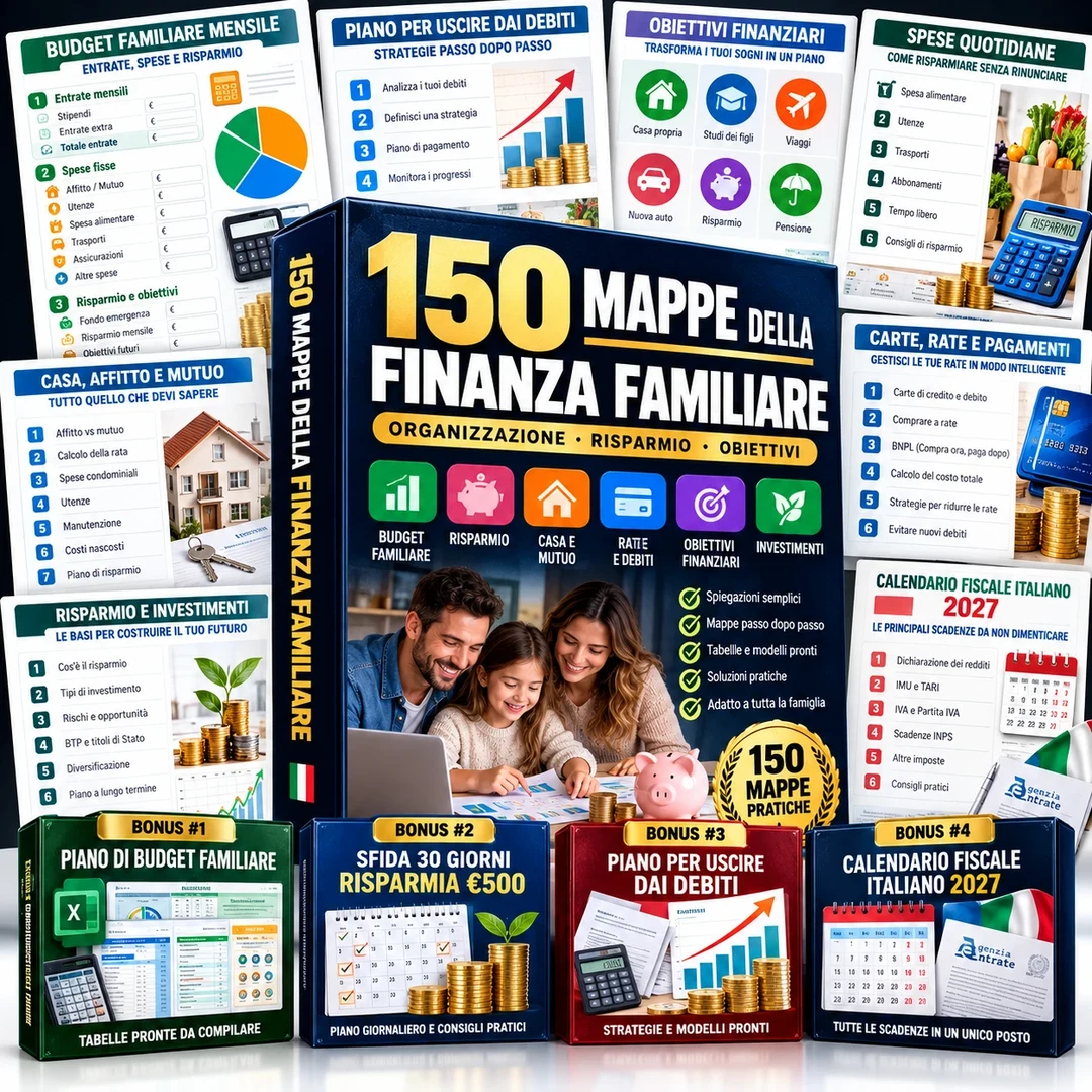 150 Mappe della Finanza Familiare e 4 bonus