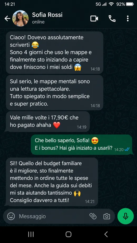 Messaggio di una cliente
