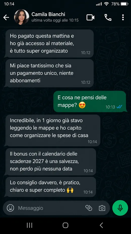 Messaggio di un cliente