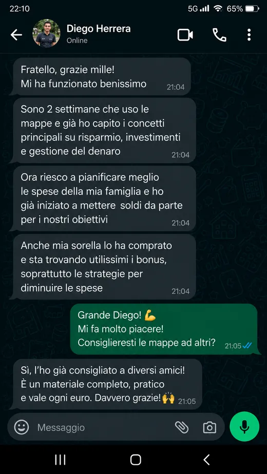Messaggio di un cliente
